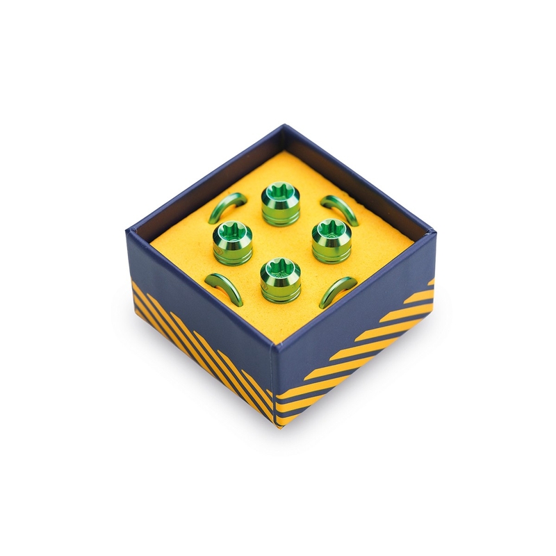 Kit de vis étriers de frein en titane 19 mm vert