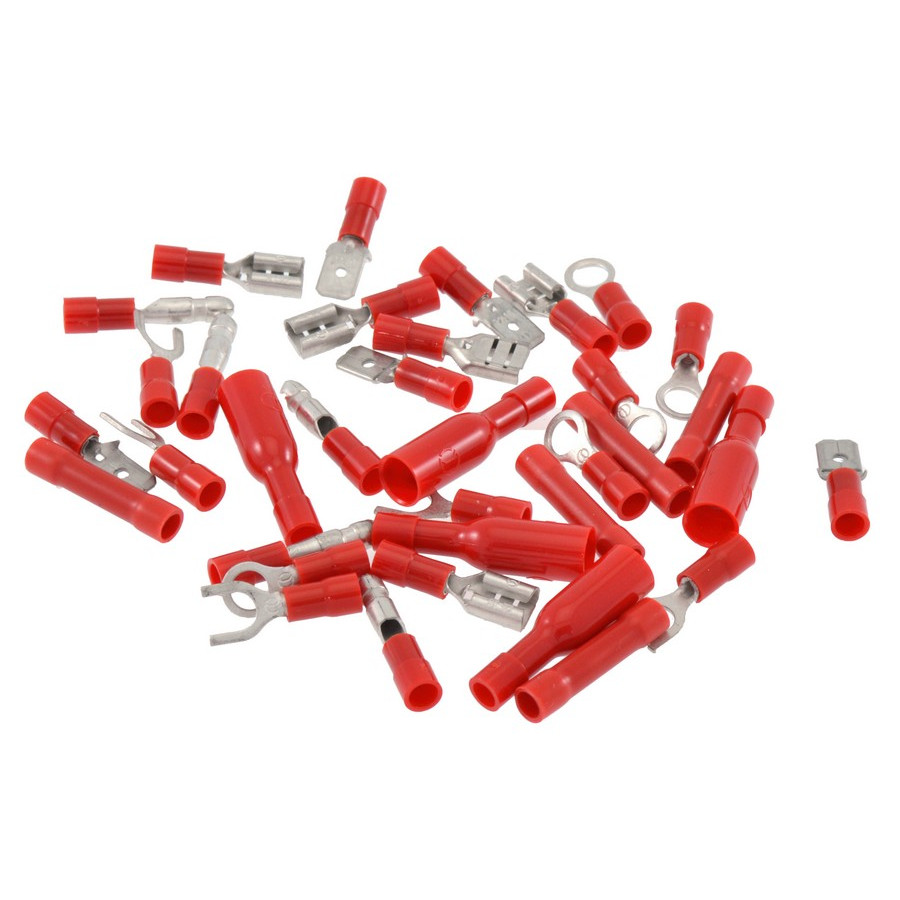 Pack 35 different plastic coated connectors