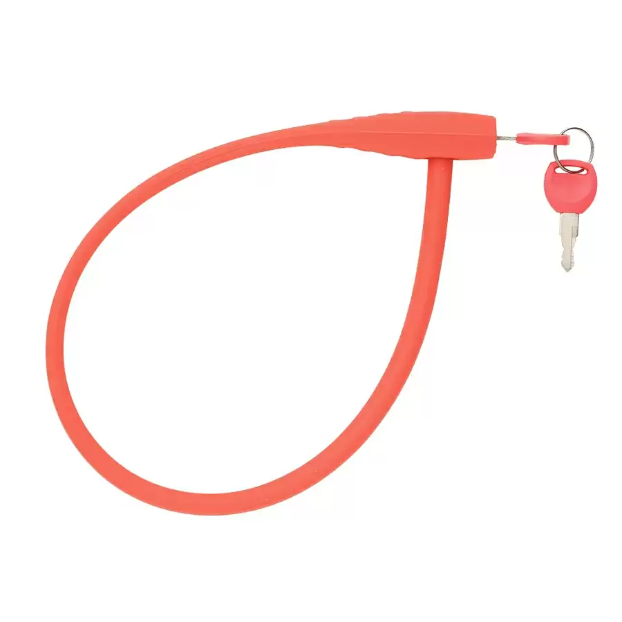 600mm neon red cable lock - image