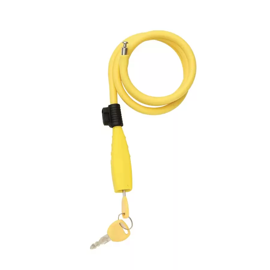 100cm neon yellow spiral padlock - image