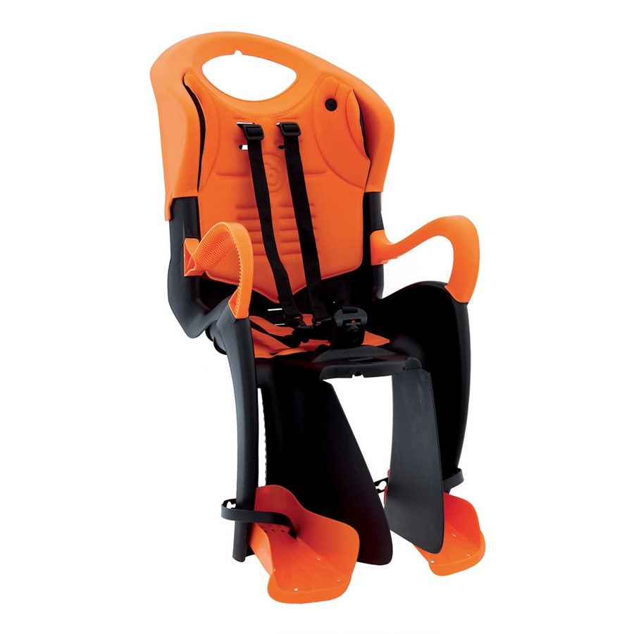 Rear child bike seat Tiger carrier clamp mount black / orange