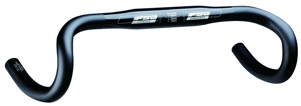 road handlebar omega compact 31,8 x 380mm alu black 2013