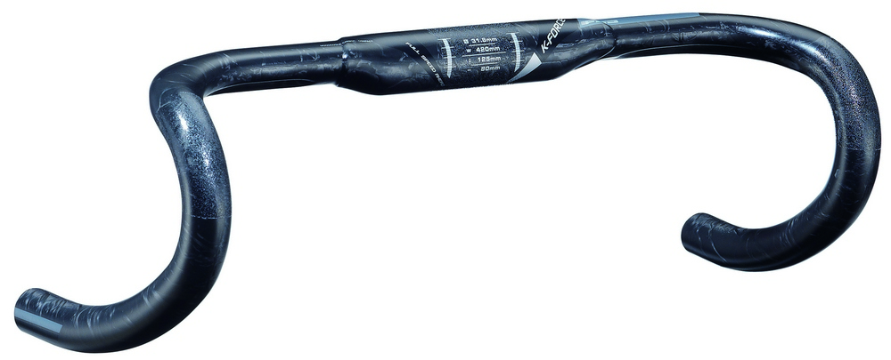 Guiador K-FORCE cinza carbono compacto 44cm 2014
