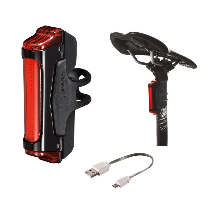 rear taillight I-461R1 SWORD with 30 cob red led usb recharge