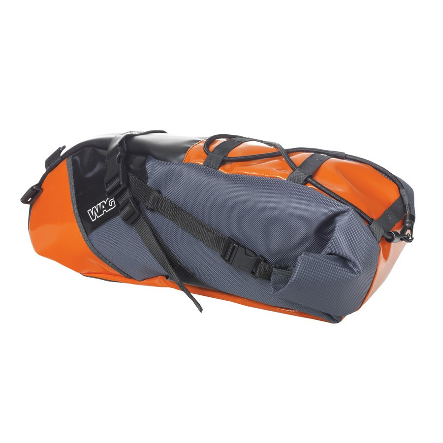 saddle touring bag bike packing waterproof orange