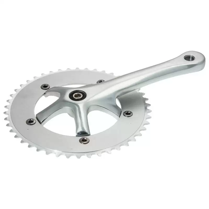 crankset square spindle urban 46t x 1/8 x 165mm silver - image