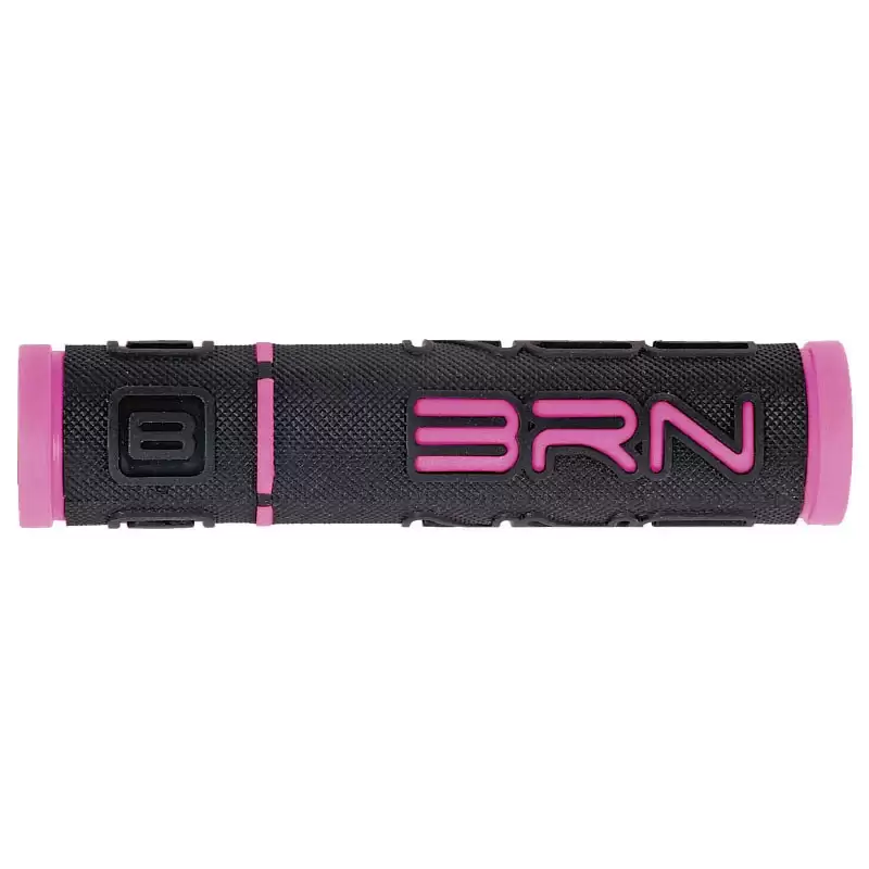 coppia manopole b-one gomma nero / rosa - image