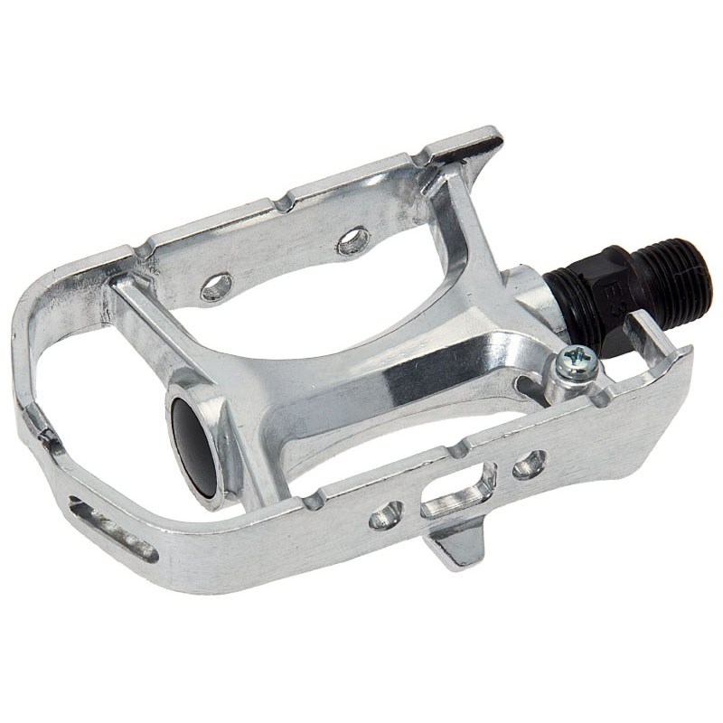 pair of pedals 'urban' for mtb/corsa/fixed made of silveraluminium