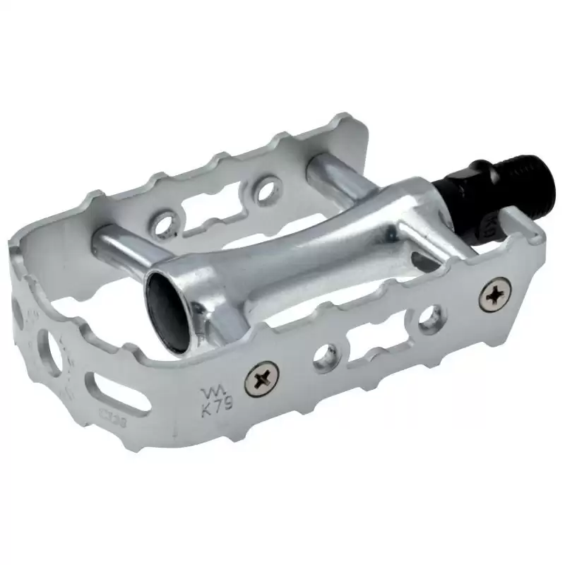 aluminium mtb pedals silver - image