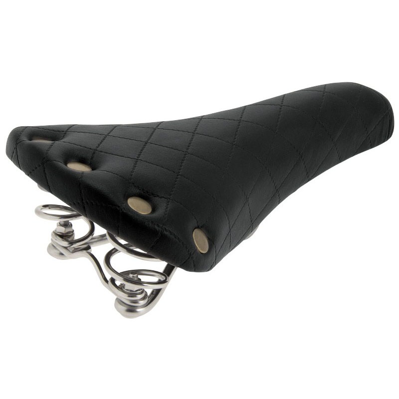 Saddle Grand Tour Quilted With Spring Rivet Black Black