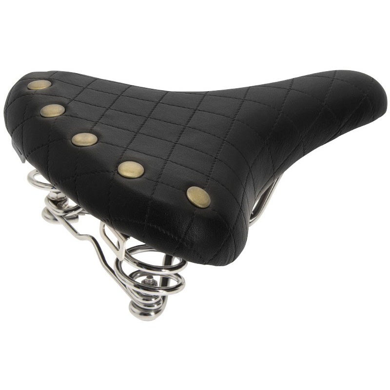 Saddle Woman Grand Tour Quilted With Spring Rivet Black Black