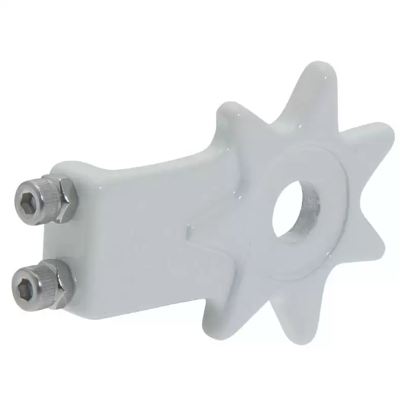 pair chain tensioner star fixed track aluminium white - image