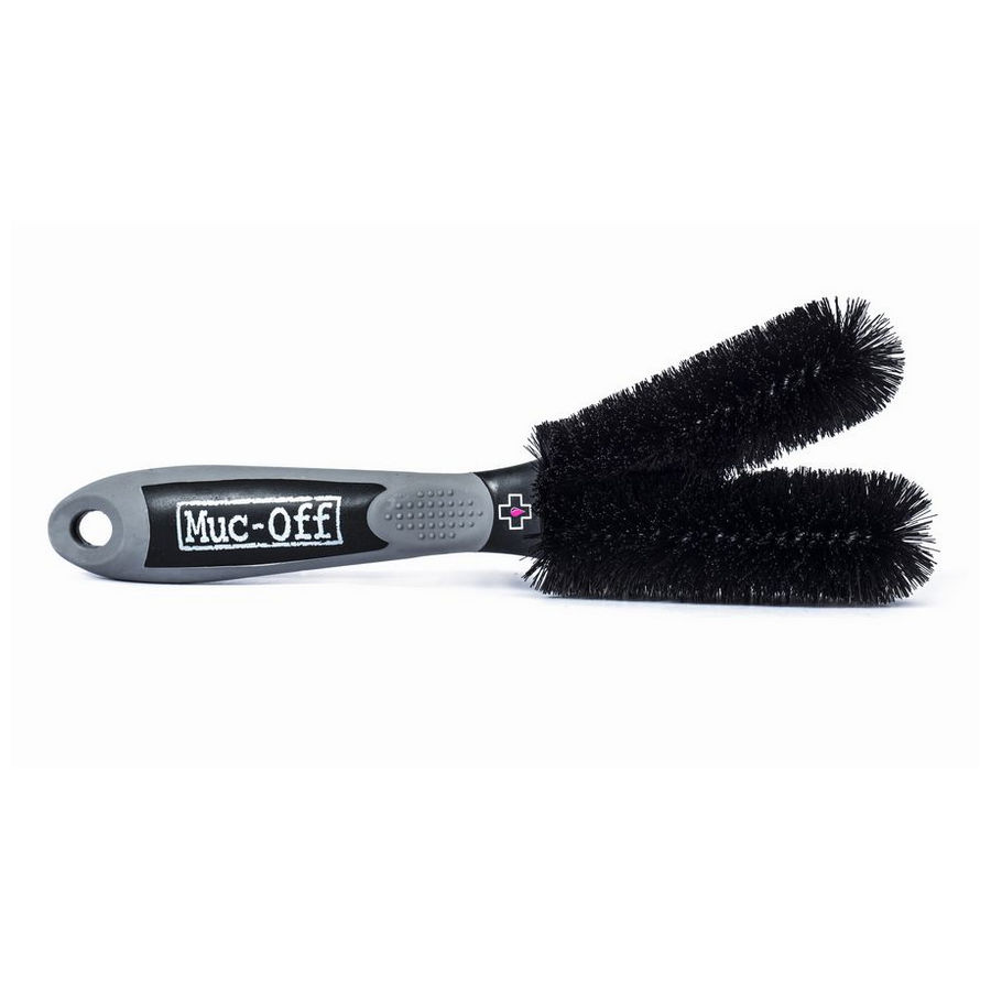 Two Prong Bike brush with nylon bristles