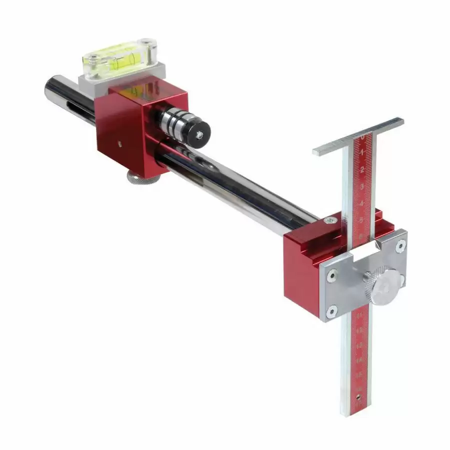 Innovative tool for levers height detenction millimetric ruler expander for the handlebar fixing - image
