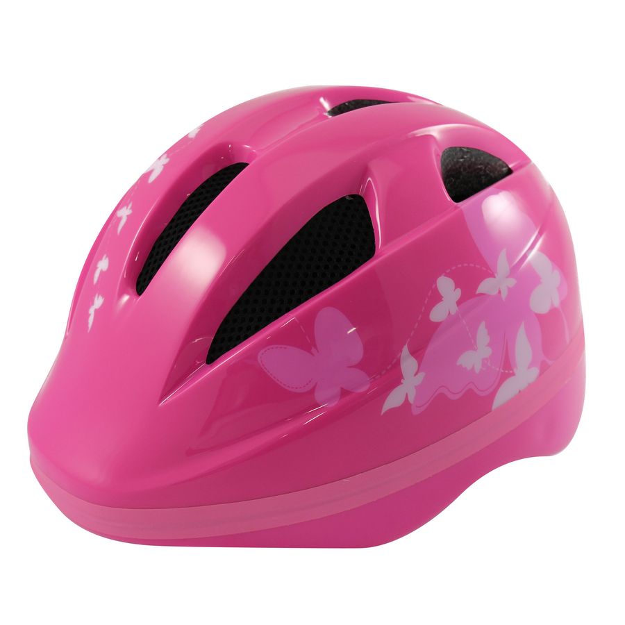 GIRL helmet size XS 48-52cm Butterfly design pink