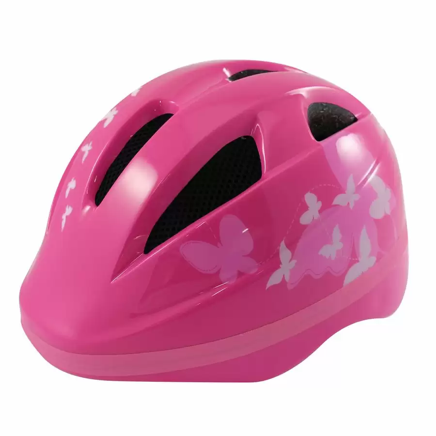 GIRL helmet size S 52-56cm Butterfly design pink - image