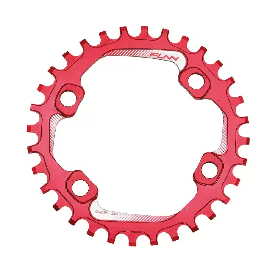 Chainring 30T Solo 96 Narrow Wide BCD 96mm Aluminum Shimano Red - image