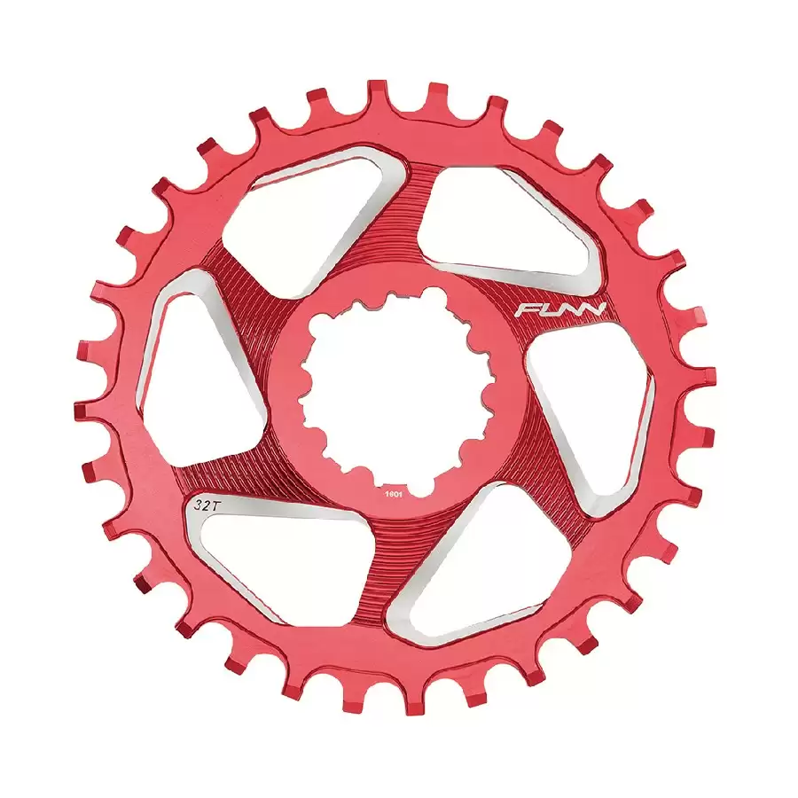Chainring 28T Solo DX Narrow Wide SRAM Direct Mount 6mm Offset Aluminum Red - image