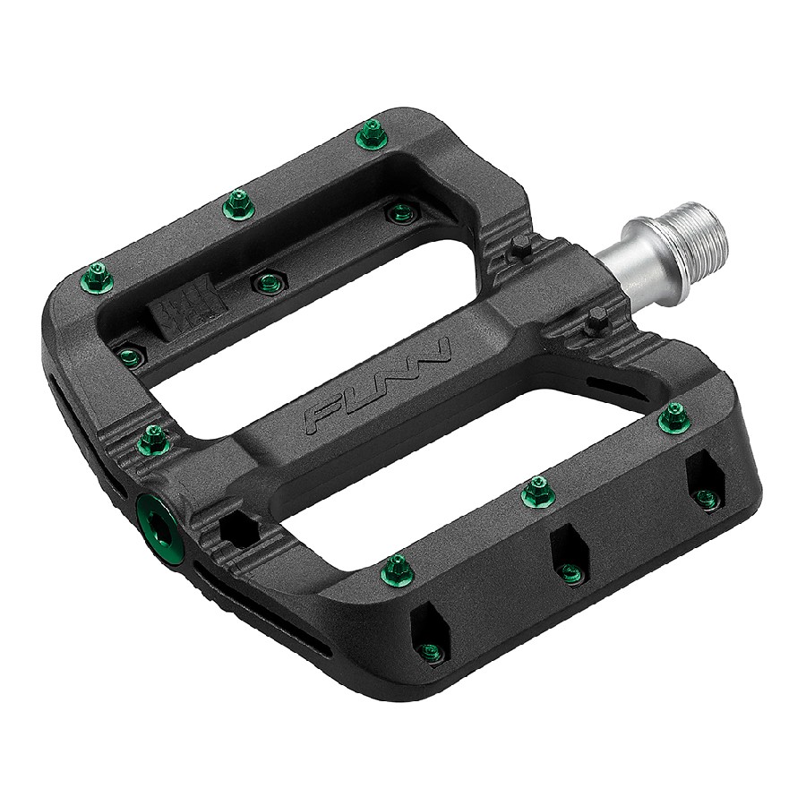 Black Magic Superlight pedals green pin