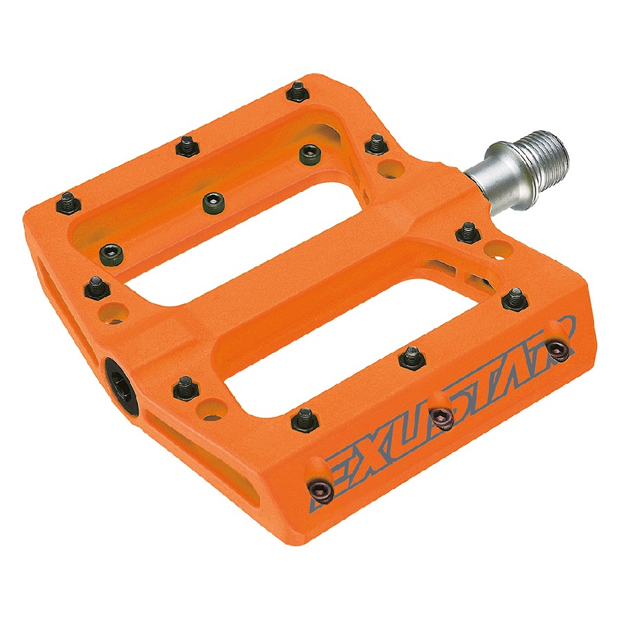 Flat MTB Pedals E-PB71 Thermoplastic Orange