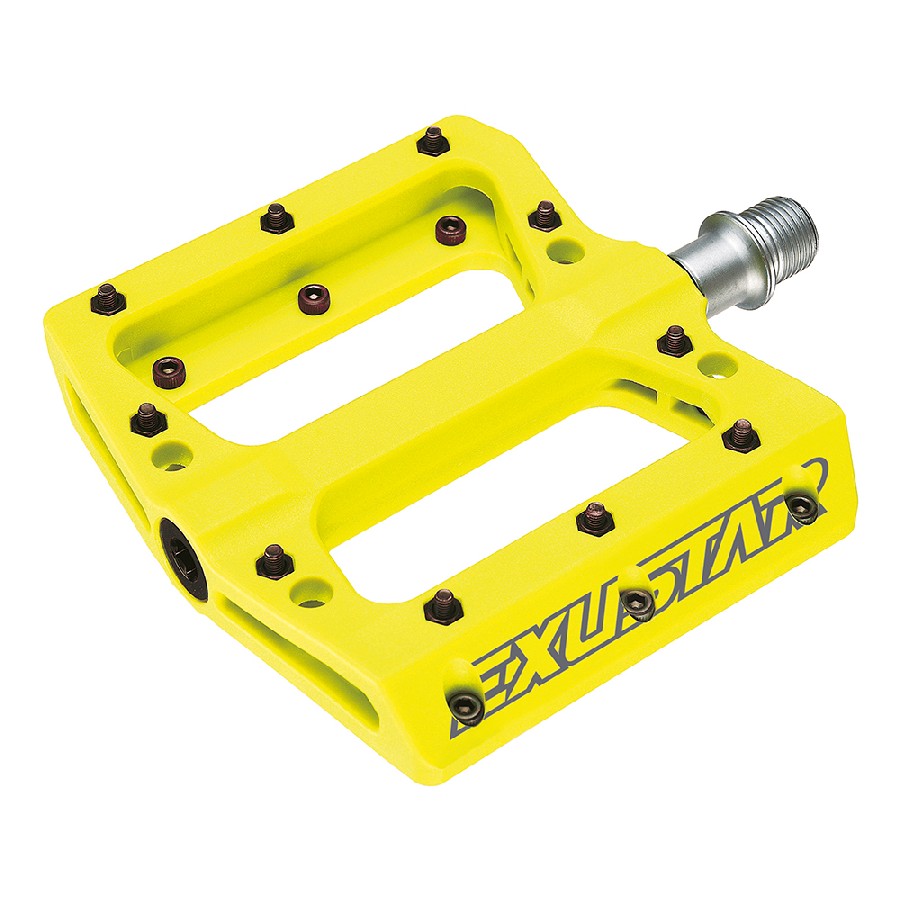 Pedais MTB Planos E-PB71 Termoplástico Amarelo