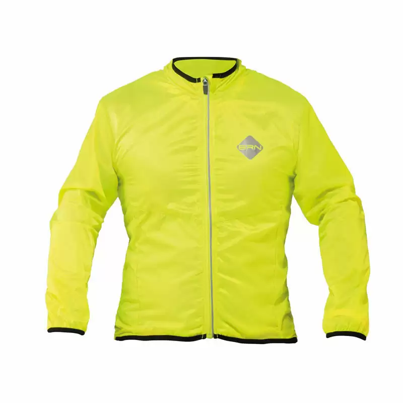 Windproof long sleeve jacket neon yellow size L - image