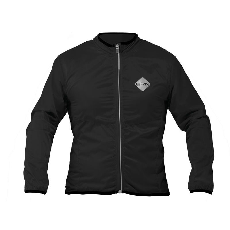 Windproof long sleeve jacket black size L