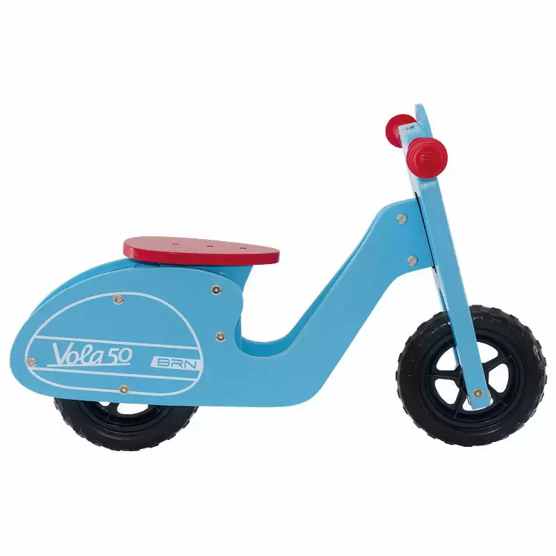 Bicicletta pedagogica in legno Vola 50 azzurro - image