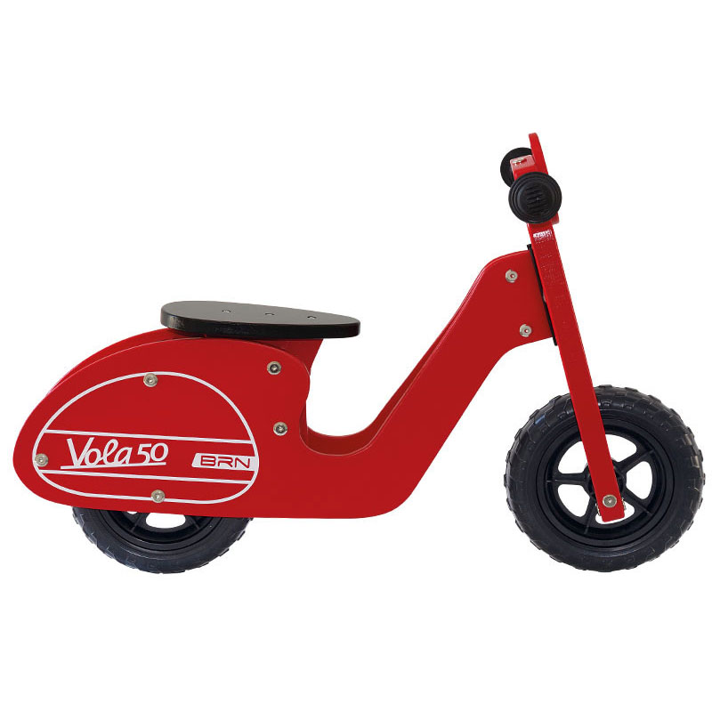 Bicicletta pedagogica in legno Vola 50 rossa