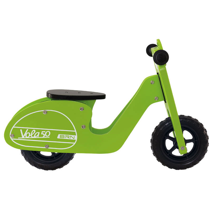 Bicicletta pedagogica in legno Vola 50 verde