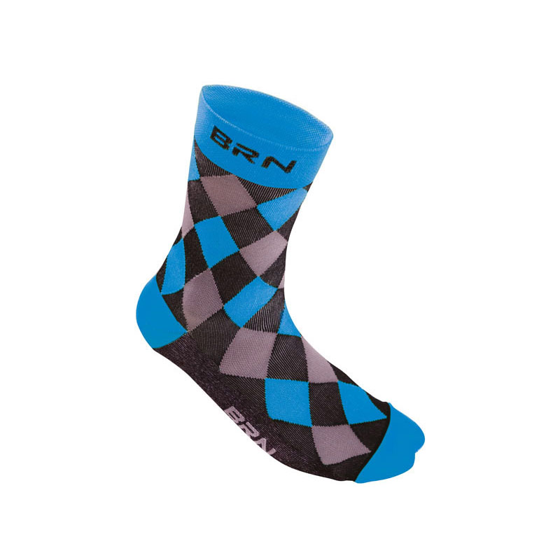 Schwarz / blau karierte Socken Größe 39-42