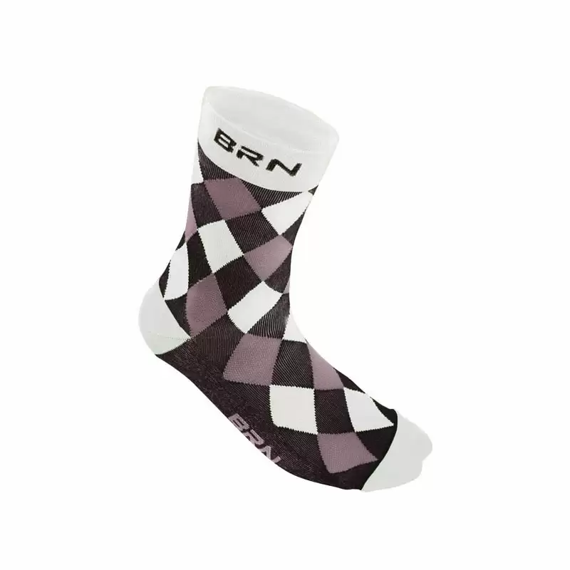 Black / white checkered socks size 39-42 - image
