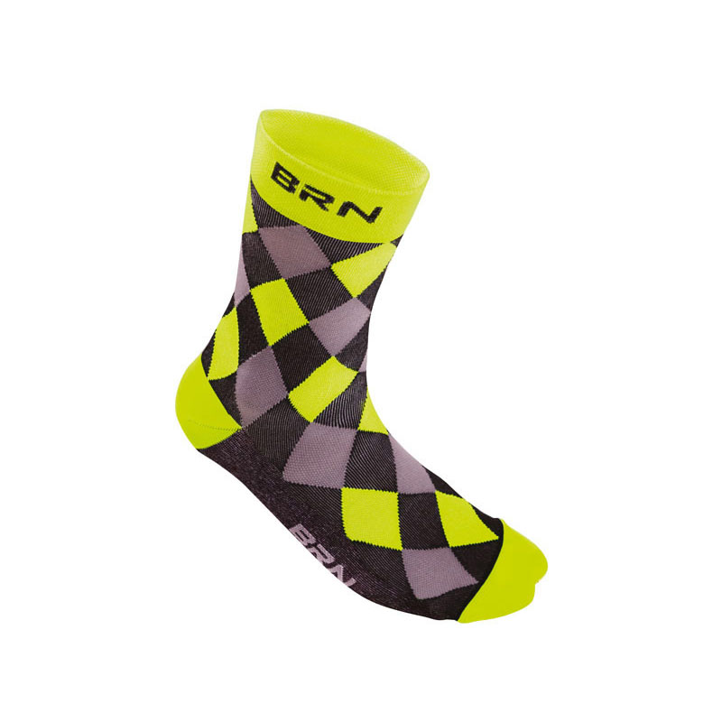 Black / yellow checkered socks size 39-42