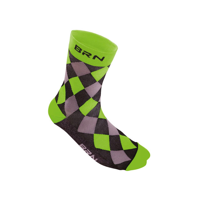 Black / green checkered socks size 39-42