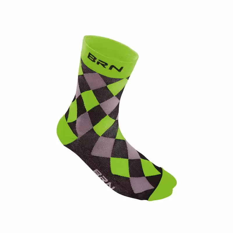 Black / green checkered socks size 39-42 - image
