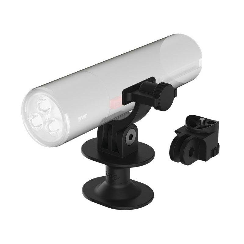 Helmet mount support for PWR lights and GoPro