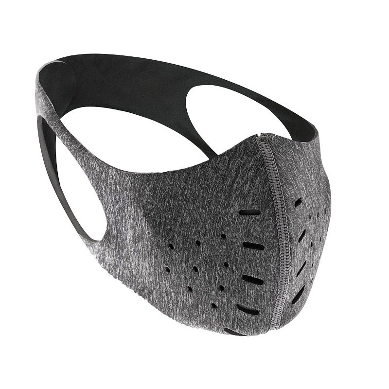 Gray adjustable antismog facial mask