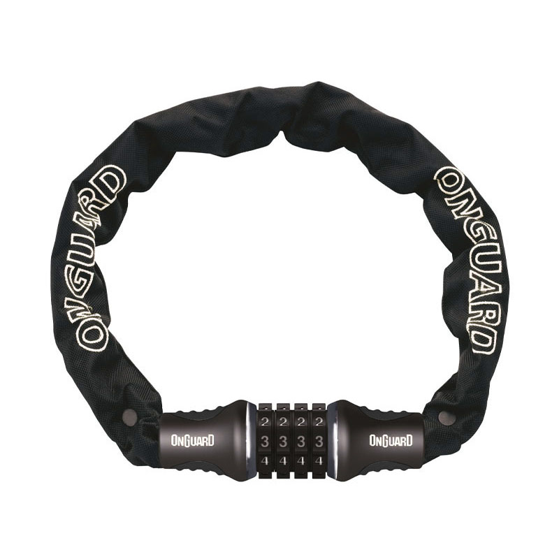 Chain lock with combination Mastiff platinum 800x8mm black