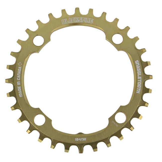 Snaggletooth chainring 104mm 32t gold