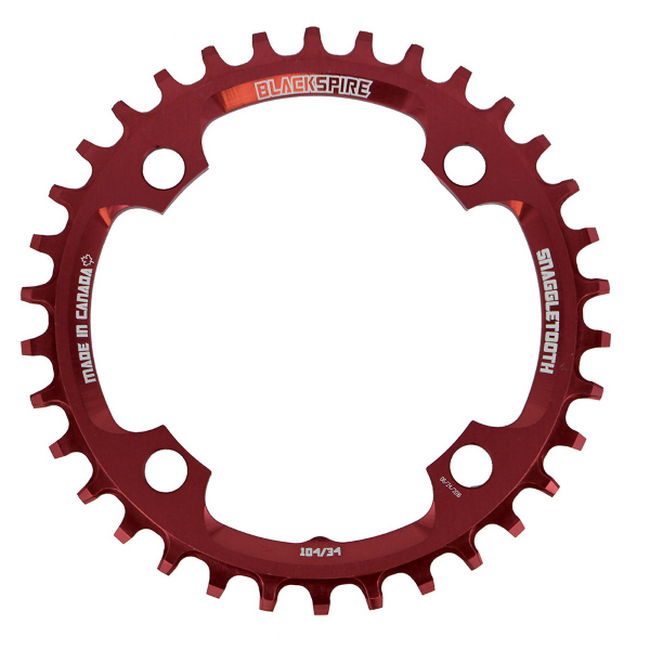 Snaggletooth chainring 104mm 30t red