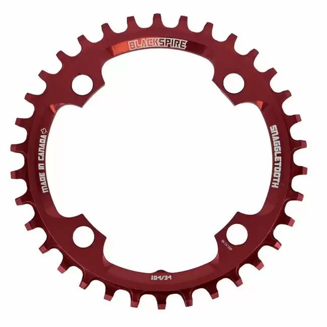 Snaggletooth chainring 104mm 30t red - image