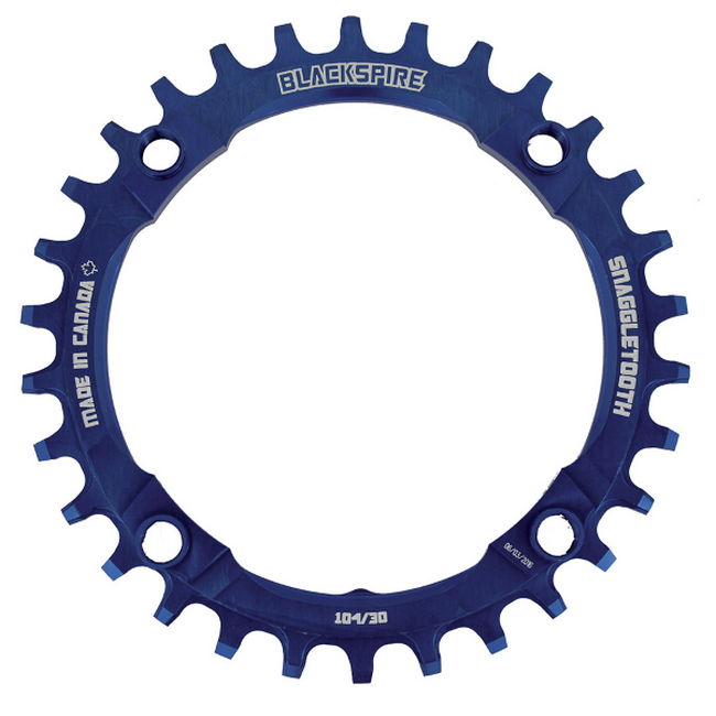 Snaggletooth chainring 104mm 32t blue