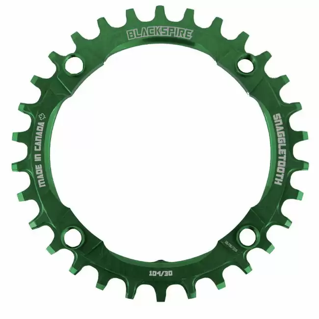 Snaggletooth chainring 104mm 30t green - image