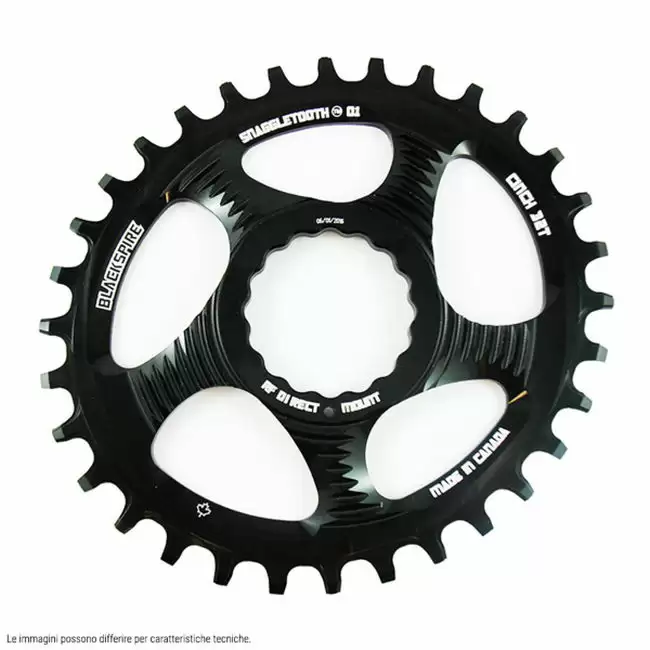 Oval Snaggletooth Chainring 34T for Raceface Cinch 6mm Offset Black - image