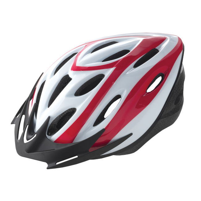 Rider Helmet White/Red Size L (58-61cm)