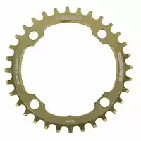 snaggletooth chainring 104mm 30t gold gold