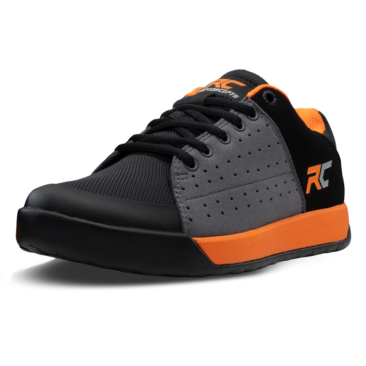 Orangefarbene Livewire Flat MTB-Schuhe, Größe 46