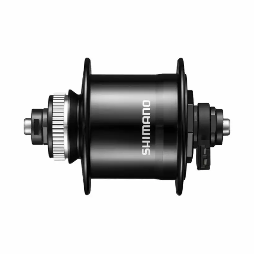 Dynamo Hub Alfine DH-UR700-3D 100/32 6V/3W Freno de disco negro Bloqueo central Liberación rápida - image