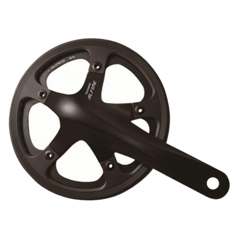 Plato y biela Alfine FC-S501 Single Speed 170mm 39D Negro