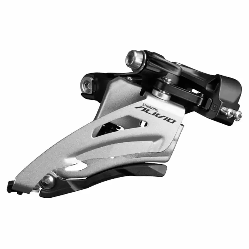 Front Derailleur 2x9v Alivio M4020-M-B Plus-Size Tires 34.9mm Mid Clamp Side Swing Front Pull - image